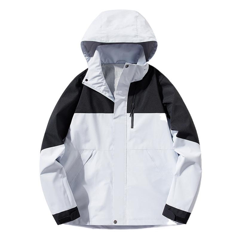 Couple Spring and Autumn Outdoor Single Punch Jacket Removable Cap Waterproof Windproof Outdoor Mountaineering Jacket
