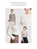 She Exhibition Women's Cotton Round Neck Long Sleeve T-shirt, 2025 Autumn/Winter Style Base Layer Top.