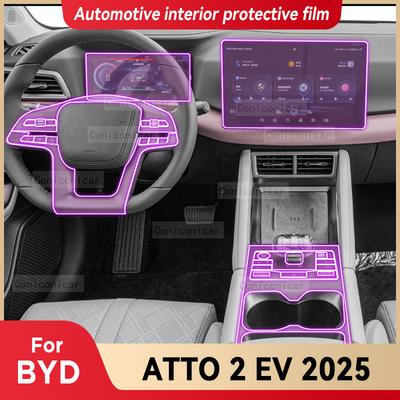 For BYD ATTO 2 EV 2025 Car Interior Center Console Instrument Dashboard Protective Film Anti-scratch Sticker Accessories