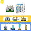 World-famous Refrigerator Magnet Building Blocks Stickers Toys Famous City History Children's Assembled Brick Halloween Easter