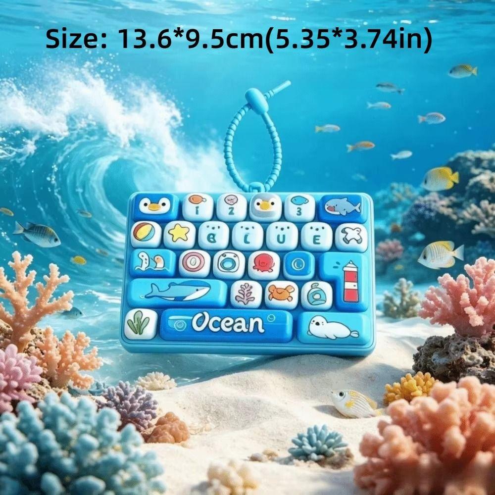 Cute Design Decompression Button Toy Creative Style Keyboard Keychain  Popular Pendant