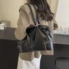 Fashion Rivet Large Capacity Women's Bag  New Short Distance Travel Handbag Texture Leather Single Shoulder Crossbody Bags