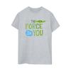 Star Wars Womens/Ladies The Mandalorian May The Force Be With You Cotton Boyfriend T-Shirt