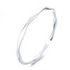 Zuyin S999 Mobius Bracelet, Minimalist, Light Luxury, Versatile, Non Conforming Design, Open End Pure Silver Bracelet for Women
