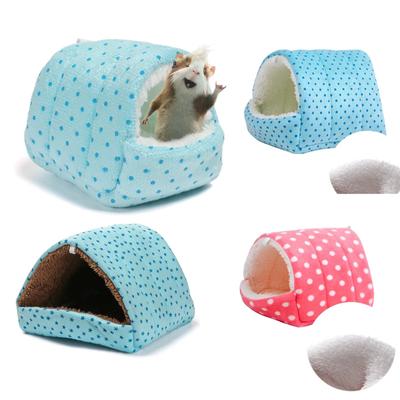 Warm Plush Hamster Cage Guinea Pig Nest House Bed Small Animal Sleeping Bed Nest for Rodent/Guinea Pig/Rat/Hedgehog