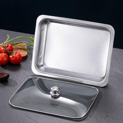 ZISIZ Stainless Steel Buffet Chafing Dish with Glass Lid