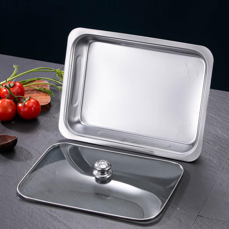 ZISIZ Нержавеющая сталь Буфетная мармитница с крышкой из стекла