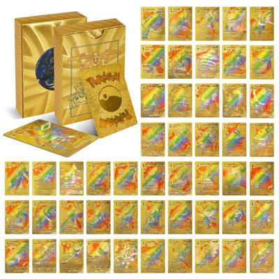55Pcs Pokemon Cards VSTAR GX EX VMAX MEGA TAG TEAM Energy Trainer Charizard Pikachu Rare Collection Battle Card I30