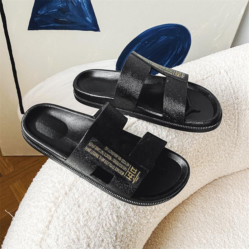 

Fashion Super Soft Thick Sole Boken Shoes 2025 Summer Outwear Slippers for Mens Matte Cork Boken Sandals Anti Slip Slippers Slippers 39