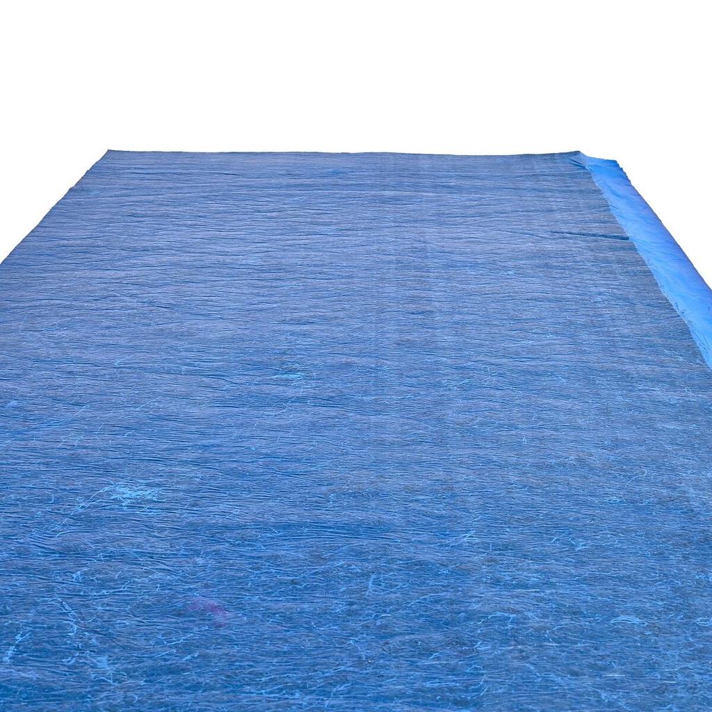 Floor Underlayment 37.2 m² 3mm Recycled Fiber Sound/Vapor Barrier Blue