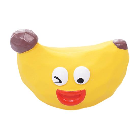 Cute Fruit Dog Toy Squeaky Latex Vegetable Dog Chew Toy Puppy Teething Toy for Aggressive Chewers Fetch Play