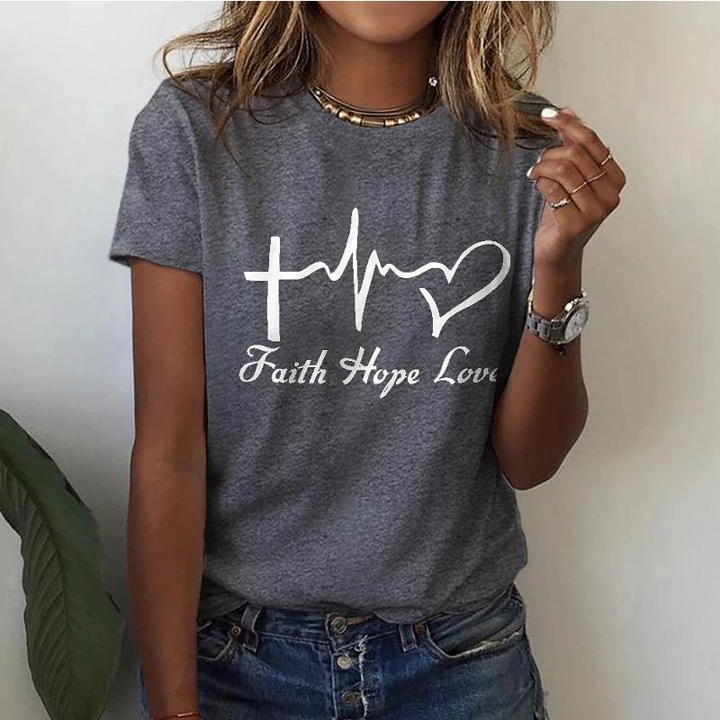 

Модная футболка с принтом 3D Love для женщин, забавный цветочный узор, короткий рукав, женская футболка, летняя повседневная футболка с круглым вырезом, женская одежда 4XL