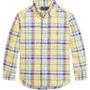 Polo Casual Shirt Pony Embroidered Plaid Collar Long Sleeve Kids Kids Shirts 323926256-001
