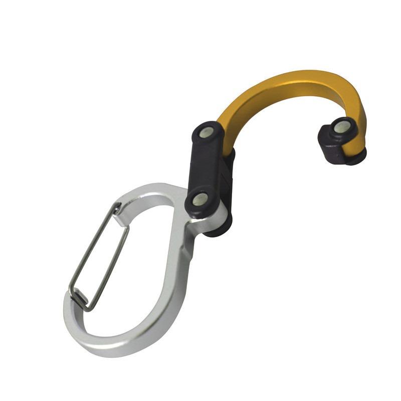 D-Shaped Aluminum Alloy Carabiner Clip Quickdraw Multi Function Safety Outdoor Camping Gear Accessory
