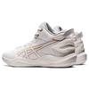 Asics Gel-Burst 26 Round Toe Comfortable Mid-Top Basketball Shoes Unisex Sneakers White Platinum 1063A047-100
