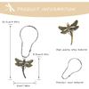 12 Pieces Shower Curtain Hooks Dragonfly Bathroom Shower Curtain Hooks Stainless Steel Shower Curtain Rings Decorative Shower Curtain Hangers Forest