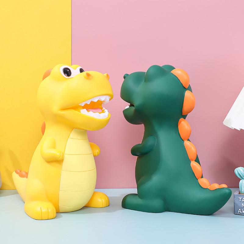 1 Piece Creative Saving Box Large Capacity Dinosaur Piggy Bank Ornament Decorative Storage Can Anti Drop Gift For Children