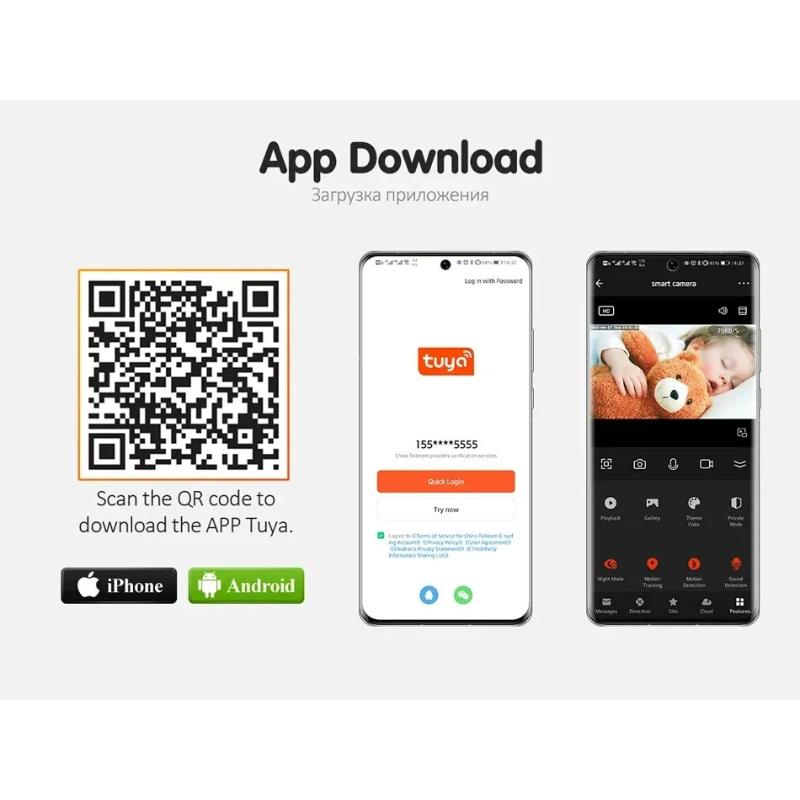 4MP Tuya Smart Mini WiFi Indoor Wireless Security Camera Two Way Talk Home Baby Monitor PIR Auto Tracking Surveillance