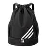 Leichter Rucksack mit Kordelzug und großem Fassungsvermögen für Schwimmen, Reisen oder Sport mit Trocken-/Nassfach