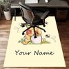 Custom Winnie Mat Personalized Name, Polyester Washable Indoor Entryway Rug, Gift for Christmas, Easter, Thanksgiving Day