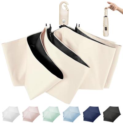 DSDCDJ In JIS UV Ultra Complete Heat Automatic Opening and 6 Folding UV Heat Stroke Sunburn Windproof and Water For Sunny and Rainy Comes with Storage