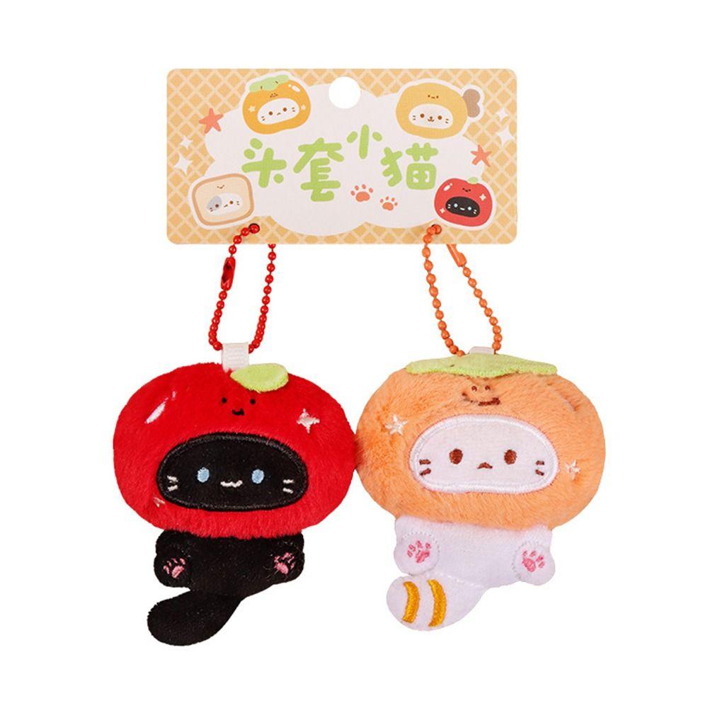 Multicolor Plush Cat Keychain Pendant Cartoon Cat Couples Lucky Charm Cute Ita Bag  Gift Toys