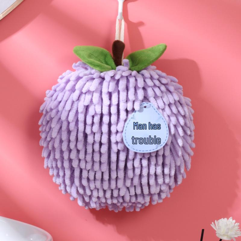 Chenille Fruit Hand Towel: Absorbent, Quick-Dry, Creative Kitchen Hanging Wipe