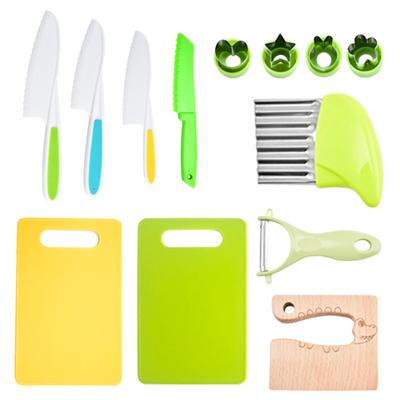 13 pezzi/set utensili da cucina per bambini giocattoli con biscotti in legno di plastica frutta patate taglierina taglierina pelapatate taglierina per bambini piccoli