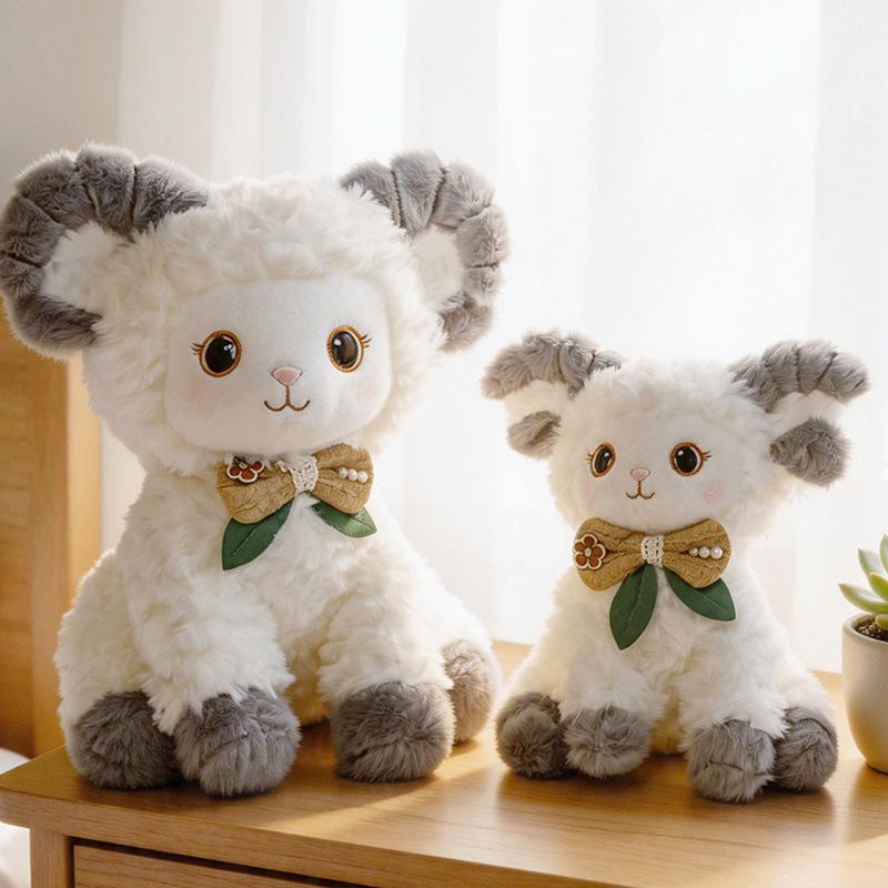 30cm Cute Cloud Sheep Plushie, Sitting Zodiac Sheep Stuffed Doll, Soft Fluffy Sheep Toy for Home Decor Birthday Gift