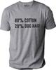 80% Cotton 20P Dog Hair Dog Shirt Funny T-Shirt Novelty Sarcastic Graphic Tee