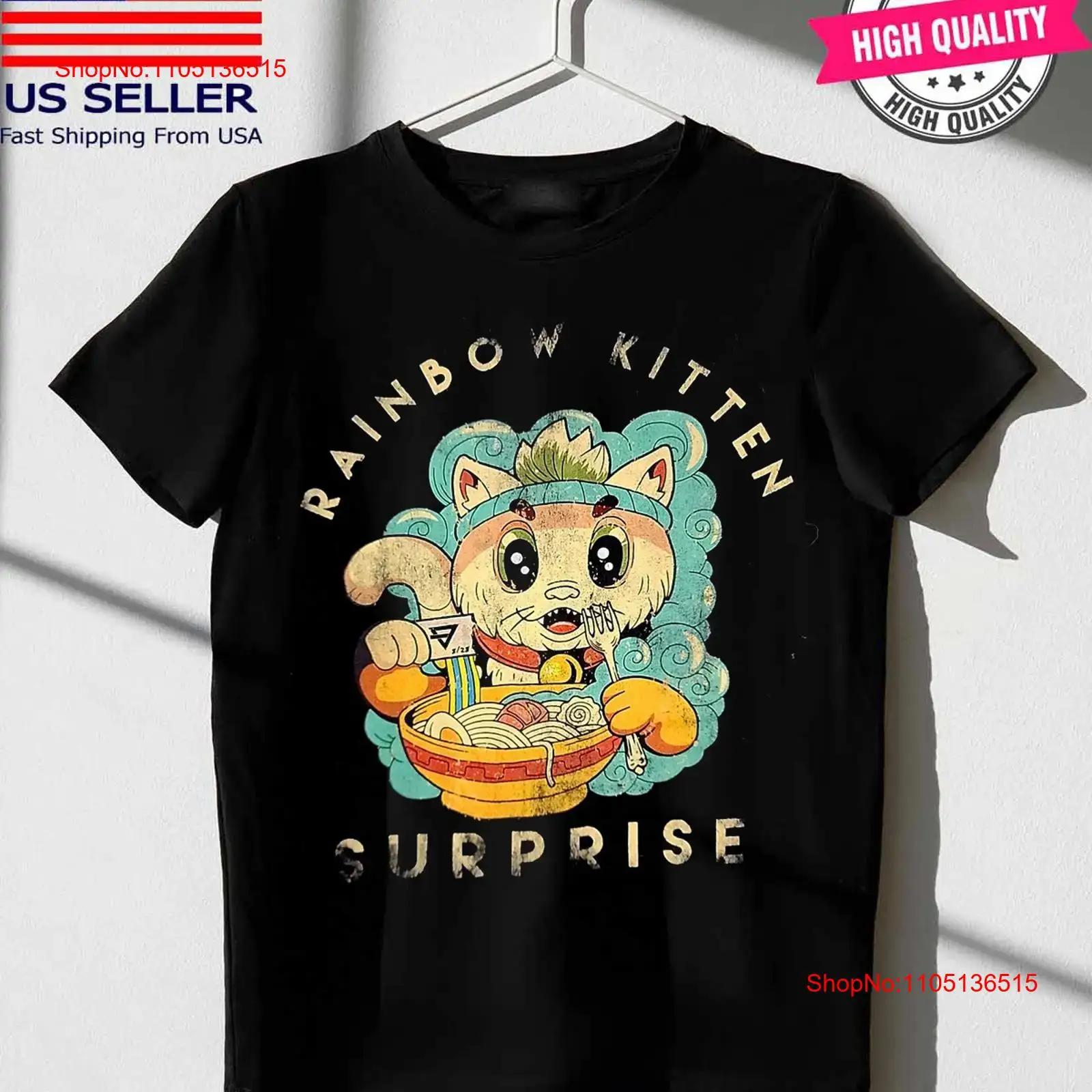 

Rainbow Kitten Surprise Band Cat Cute T Shirt Black S 5XL 1G0256 vintage Washed Comfortable Soft fashion Slightly graphic 5XL різнокольоровий