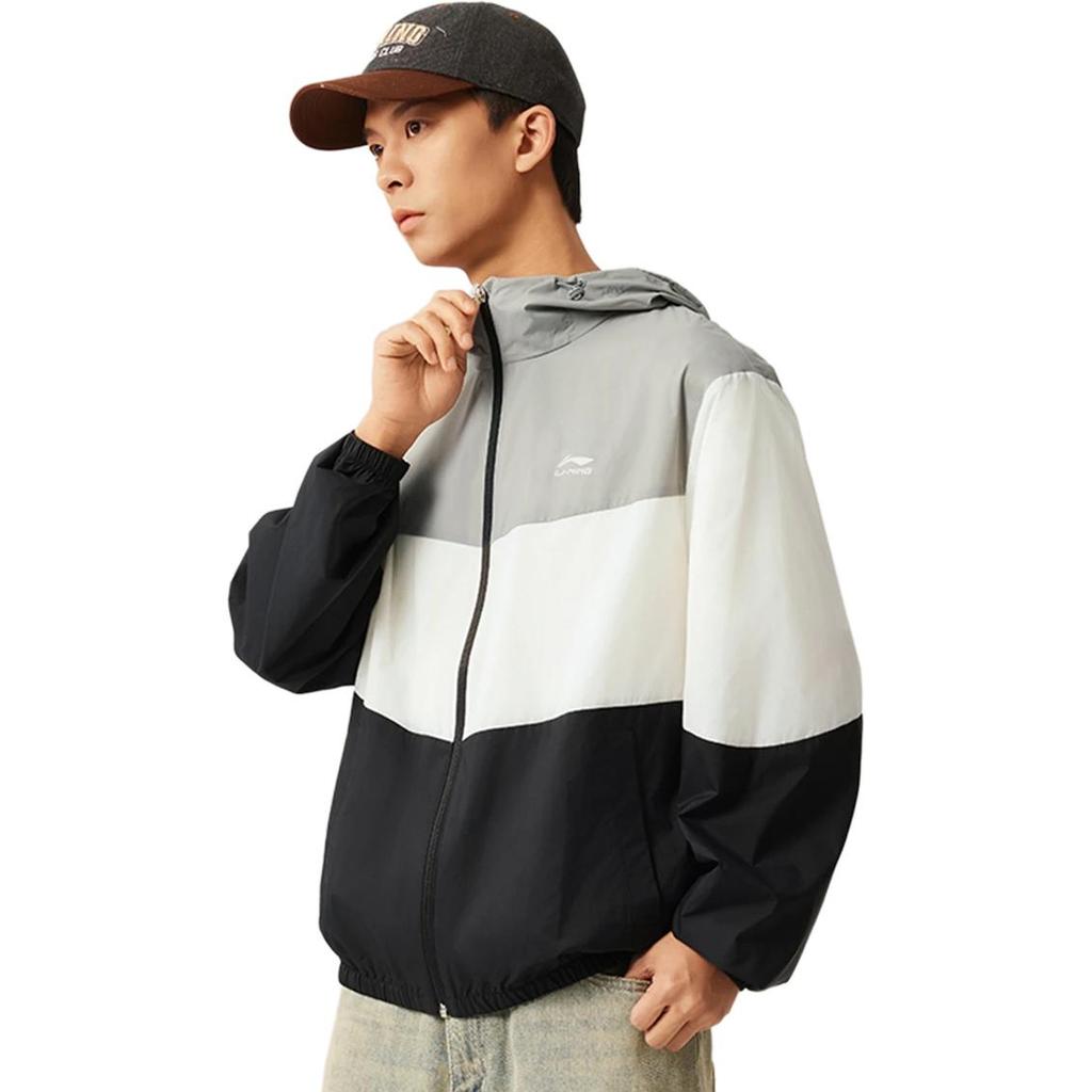 Li Ning Trench Coat Unisex Ultimate Gray/Ivory/Black AFDV609-2