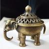 Animal Incense Burner, Elephant Incense Burner with Lid, Metal Incense Burner, Ash Collector, Home/Office Decor, Vintage Cone Incense Burner