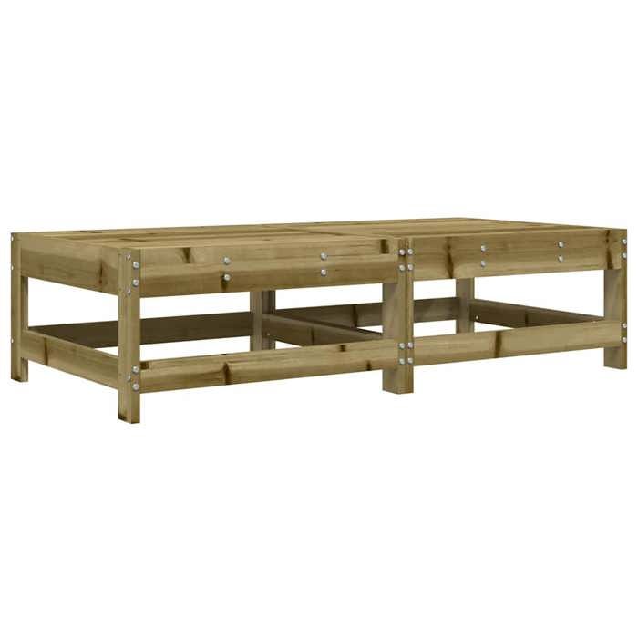 VidaXL Lot de 2 Repose-pieds de Jardin avec Coussins, Tabourets de Terrasse, Chaises de Patio, Meubles d'Extérieur, Bois Pin 825589