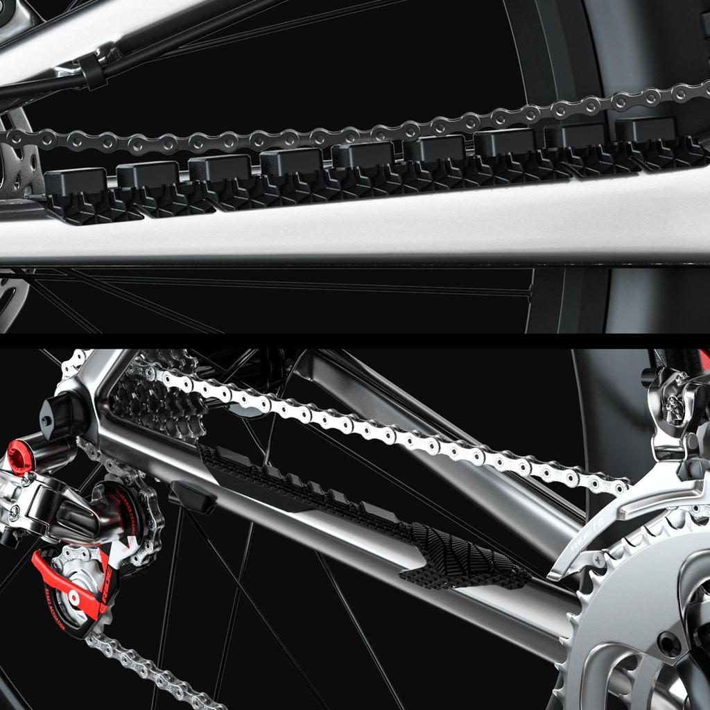 Chainstay Pad Silicone Bicycle Chain Guard Self-Adhesive Bike Frame Cover Protection Protective Chain Stay Pad for Mountain Bike