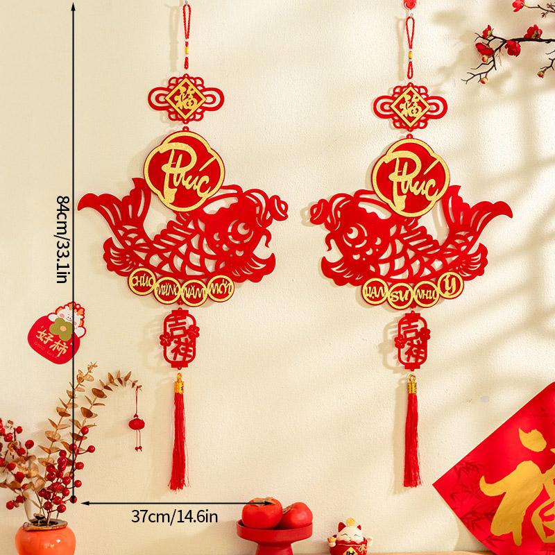 Vietnamese Caracters Lunar New Year Decoration Spring Festival Horse Year Hanging Ornament  Spring Festival Supplies