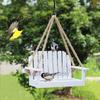Creative Bird Feeder White Wooden Chair Garden Patio Outdoor Decoration Bird Supplies Feed Container Bird Feeding Supplies