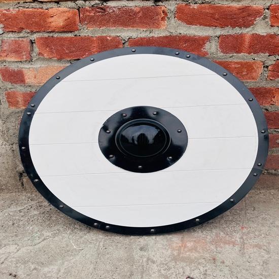 60.96 Cm Medieval Viking Armor Shield Fully Functional Designer White Shield Best Gift