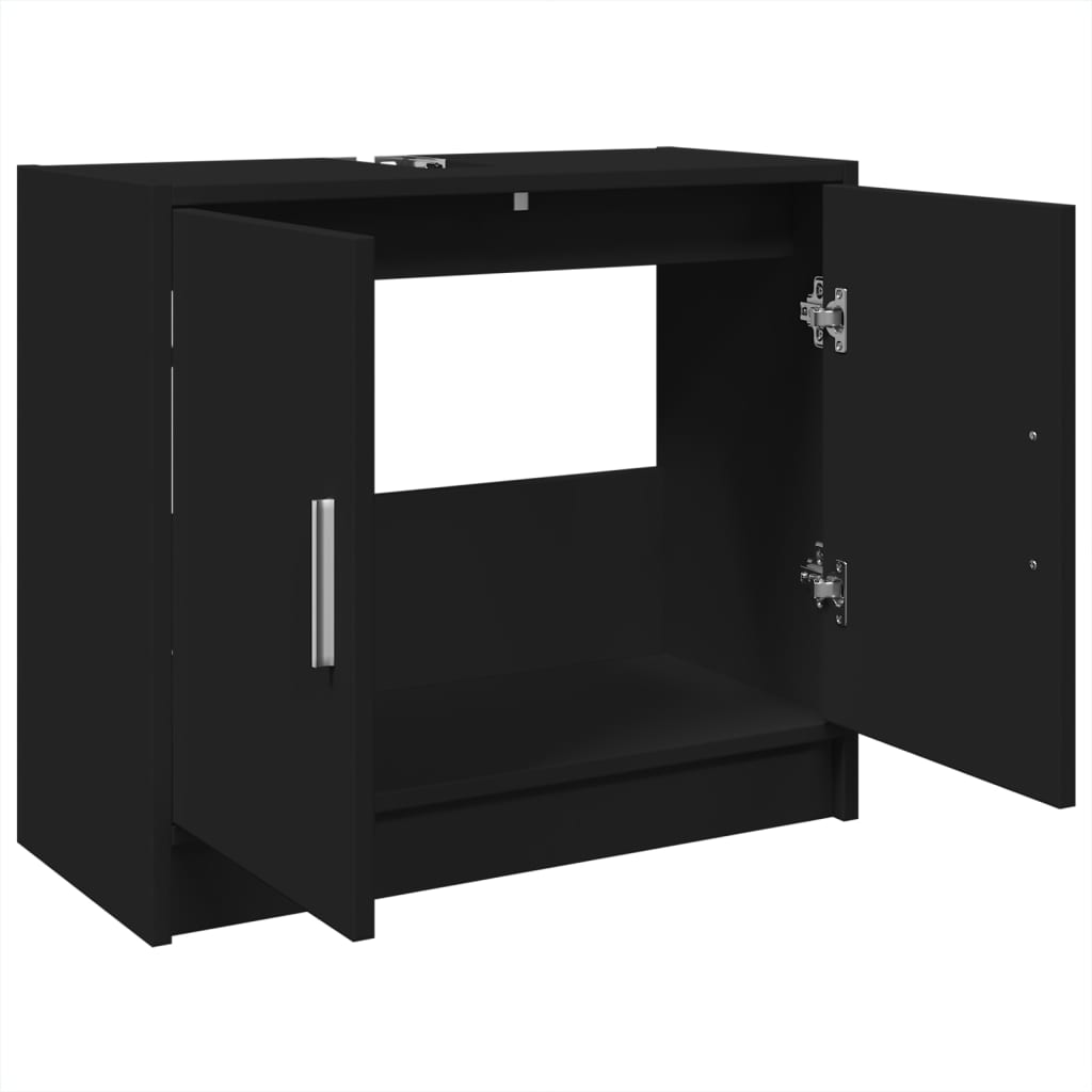 Vidaxl Under-Sink Cabinet, Black, 63X29X55 Cm