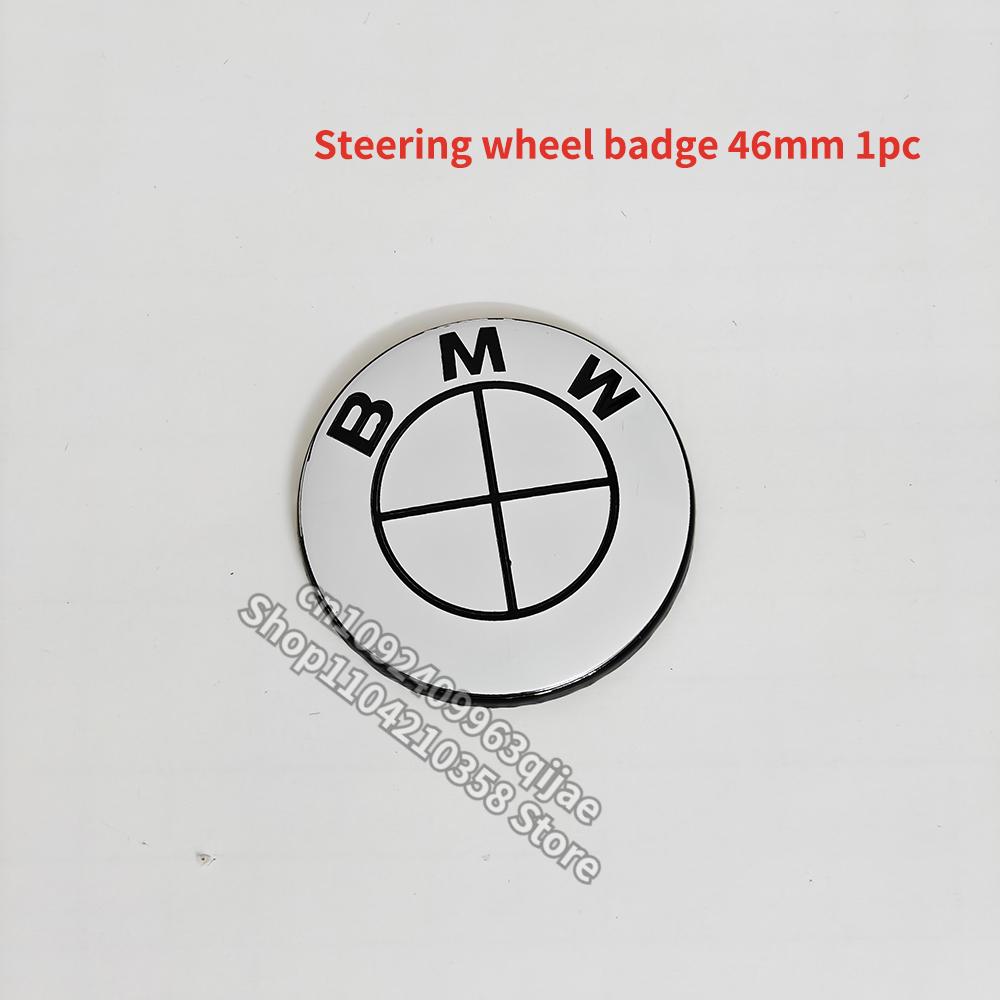 Plné bílé logo na auto Přední emblém na kapotu 82 mm + Zadní znak 74 mm + Krytka náboje kola 68 mm/56 mm + Samolepka na volant 45 mm Pro všechny BMW