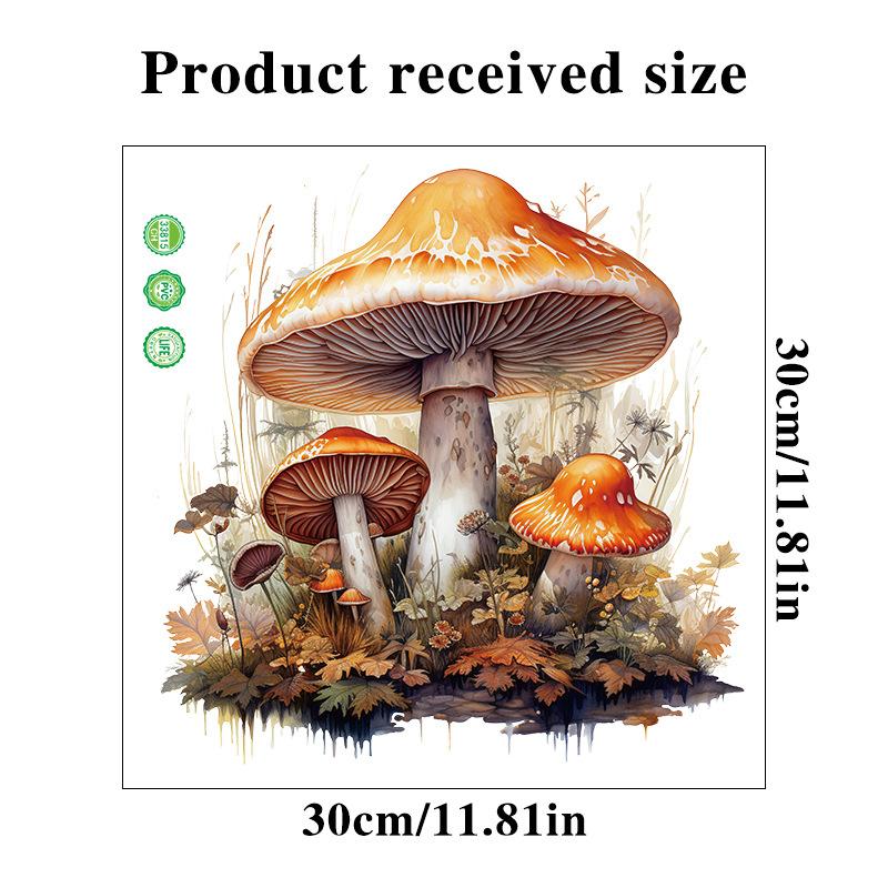 

Креативные наклейки на стены в виде грибов, декоративные наклейки на сиденья унитаза в ванной 30x30CM золотой