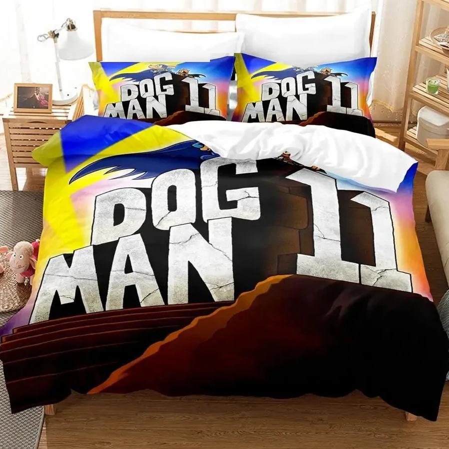 

Cartoon D-Dog M-Man Bedding Set 3D Printed Duvet Cover Set Soft Single Twin Double Queen Size Birthday Gifts For Kids Room Decor Eu Single 135x200cm