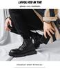 Fashion PU Leather Men Ankle Boots Outdoor Casual Shoes Lightweight Designer Mens Warm Work Boots 2024 Classic Handmade Boots