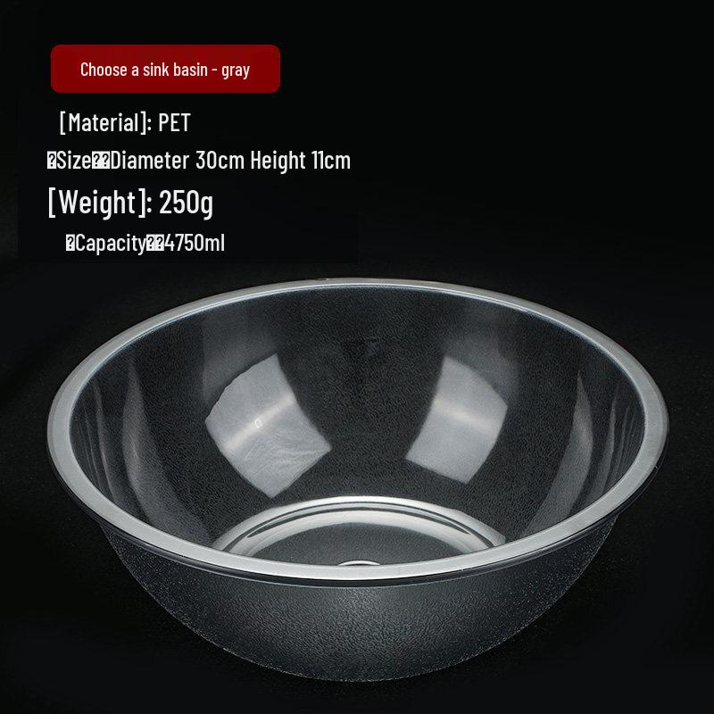 ZISIZ Round Transparent Self-Service Food Tray