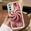 Phone Case: 2D Flat Samsung Galaxy A34 A35 M05 M06 S20 S22 S21 FE Plus 5G Layered Protective Case, Red and White Spiral, Christmas and Halloween Gift