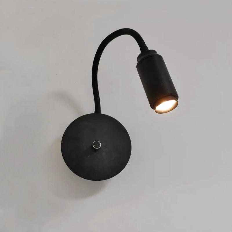 

Светодиодный настенный светильник с гусиной шеей и регулируемой яркостью 5 Вт/7 Вт/10 Вт, гибкий, регулируемый фокус, бра для чтения, прикроватные светильники для спальни, складные настенные светильники с выключателем 3W&Cold White 6000K&Dimmable чёрный