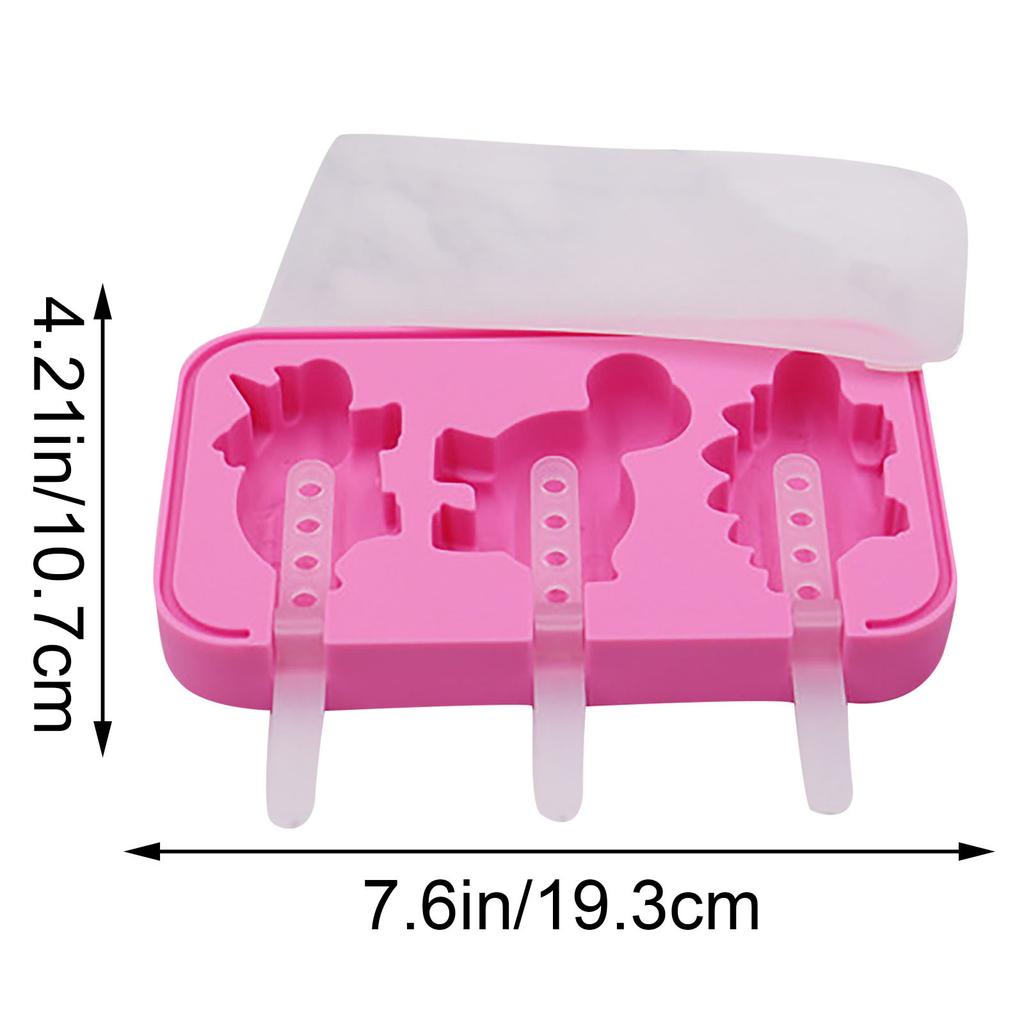 Dinosaur Silikon Hjemmelaget Is Med Lokk Med Plastpinne