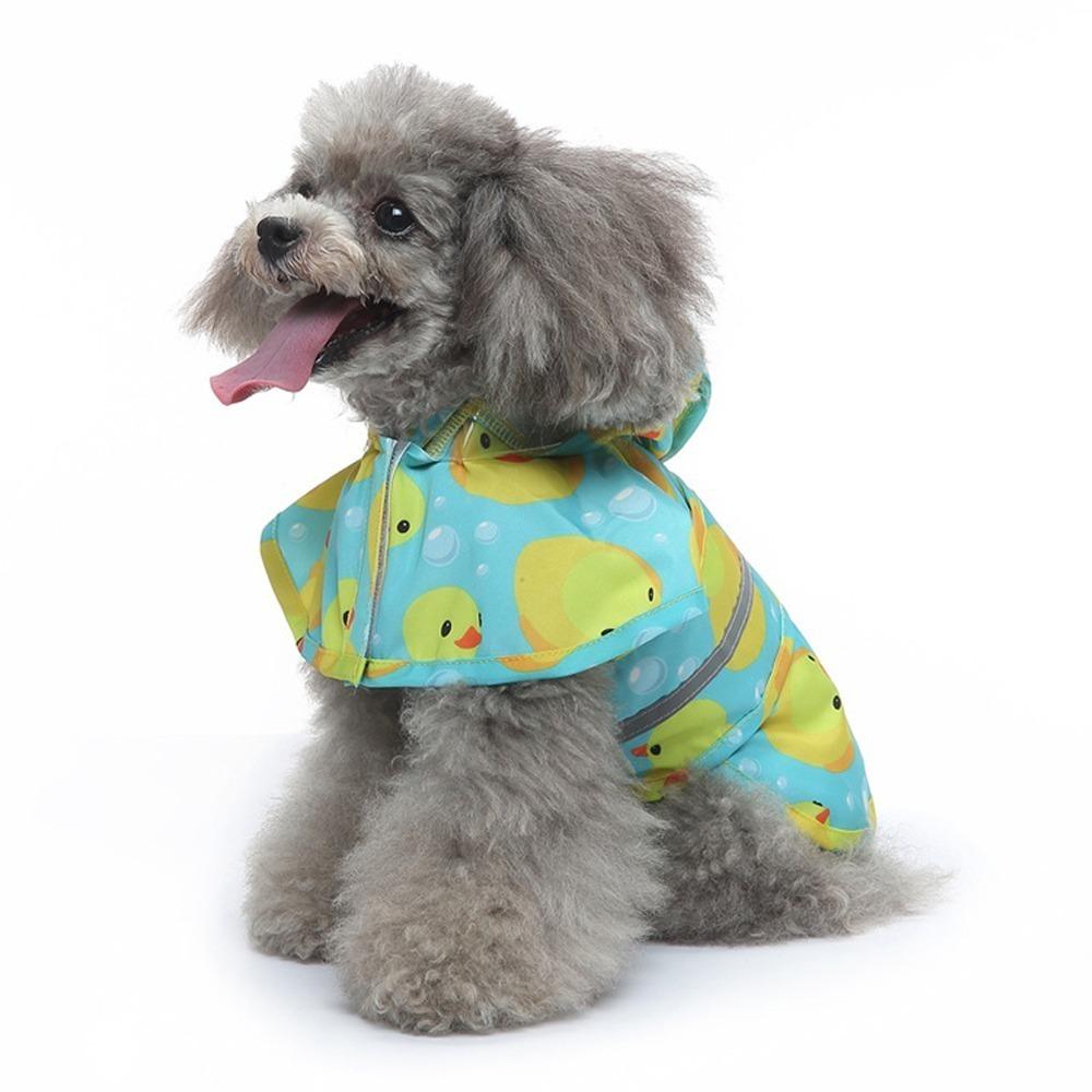 Water Proof Duck Rain Outfit Bright Yellow Dog Bath Duck Rainwear Pet Raincoat Street Travel S