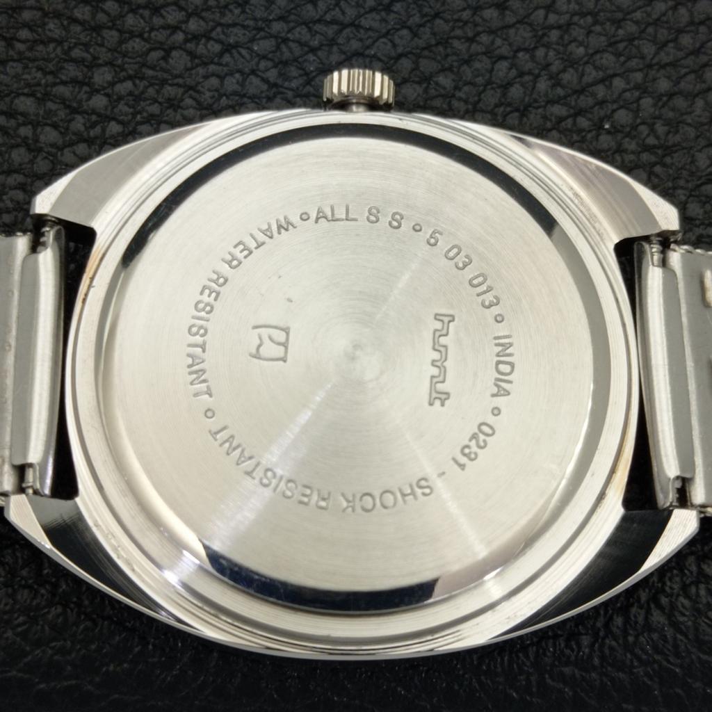 INDIAN VINTAGE HMT KOHINOOR HAND-WINDING MENS GREEN COLOR DIAL WATCH a440942-4 HT-a440942