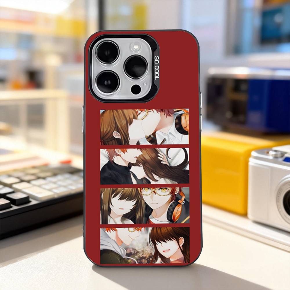 M-Mystic Messenger Cute Phone Case For iPhone 17,16,15,14,13,12,11,Pro,XS,Max,Plus,Mini,SE4,E Black Matte Shockproof Cover